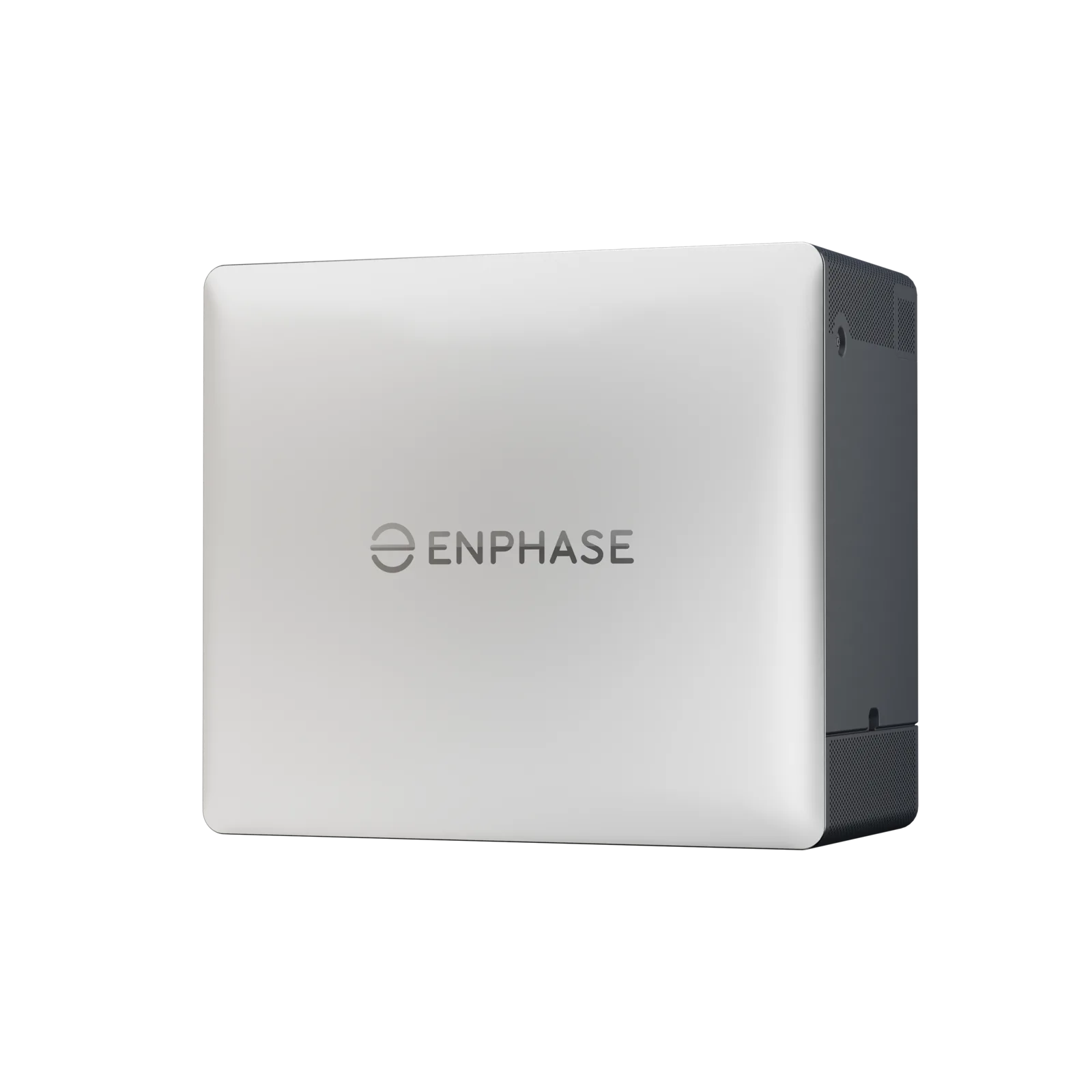 Enphase IQ Battery 10C wall-mounted battery in angled view