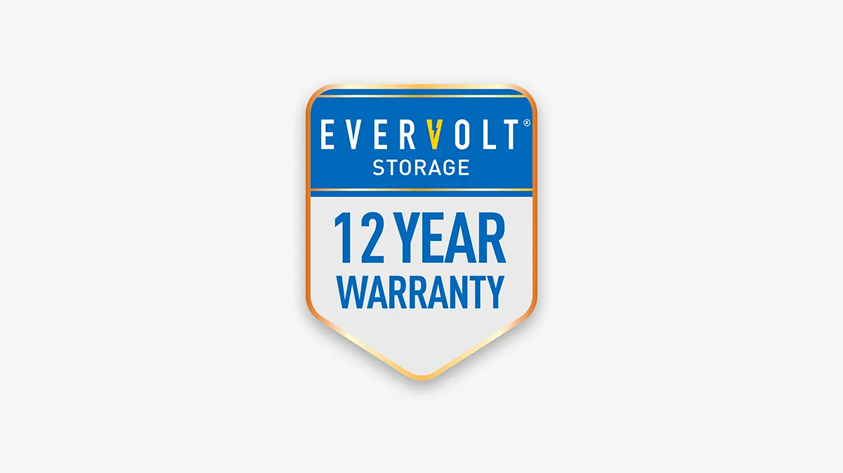 Panasonic EVERVOLT Storage 12 year warranty badge