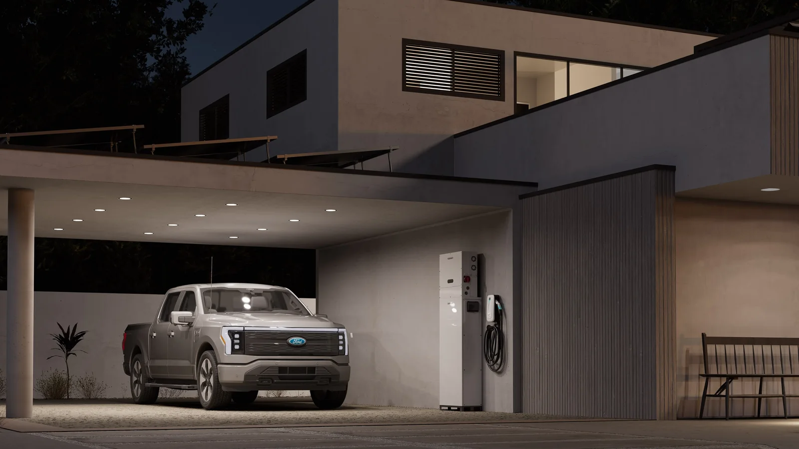 Savant Power Storage system installed in a home garage