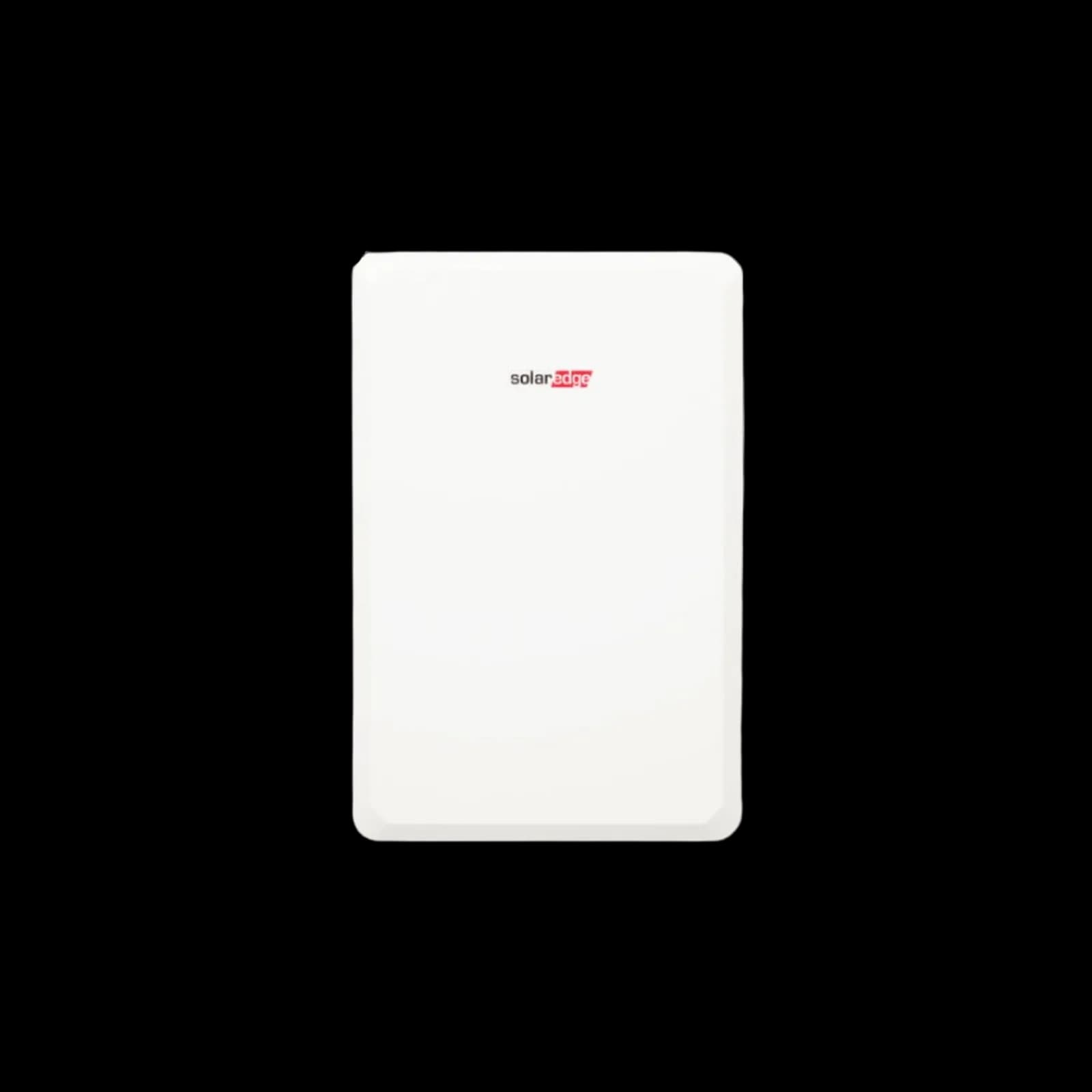 SolarEdge Home Battery 400V, white wall-mounted cabinet with SolarEdge logo, front view